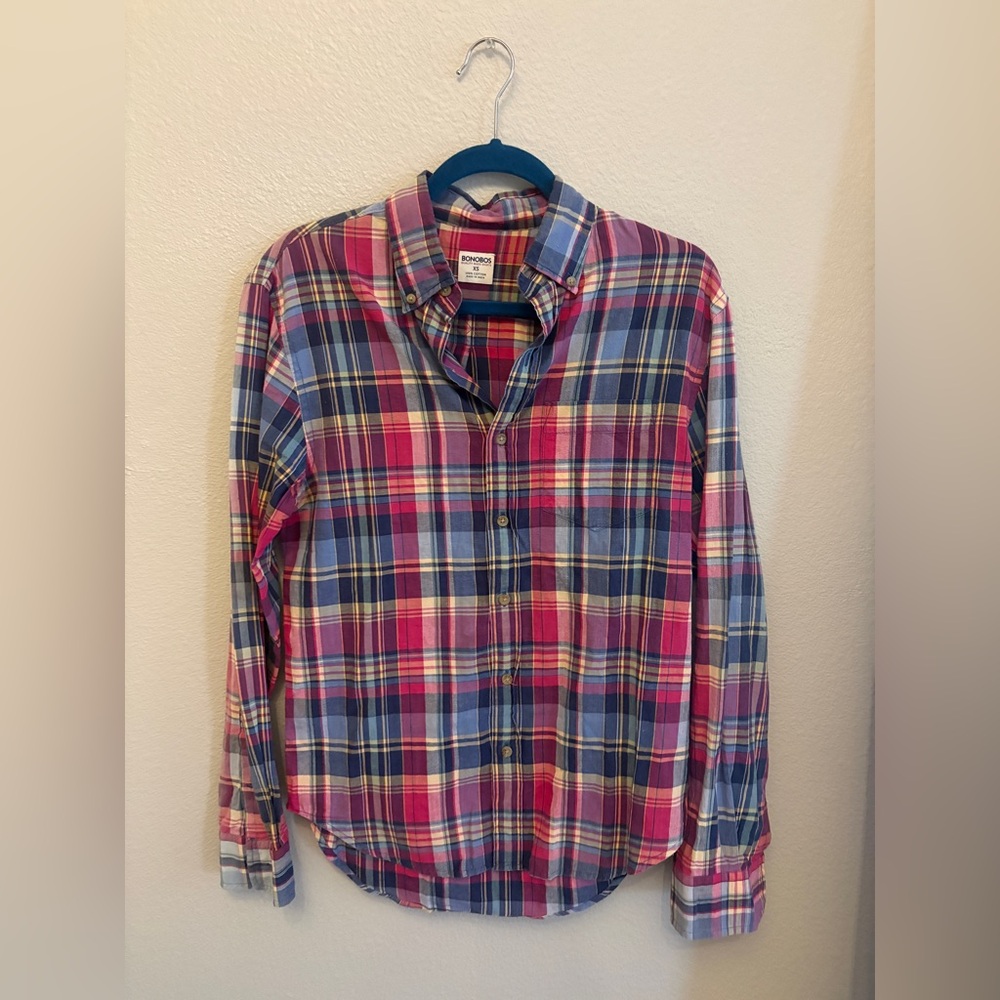 Bonobos Multicolor Plaid Men's Shirt
